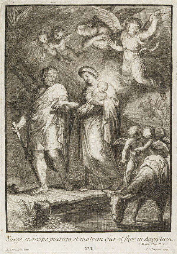 Francesco Polanzani - engraver, Jacquese Stella - inventor - The Flight into Egypt 