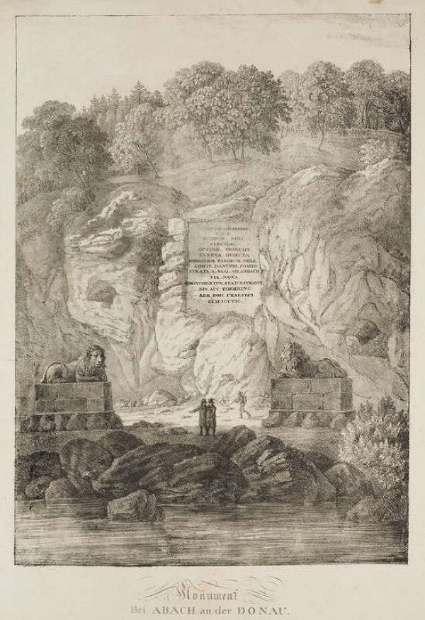 Johann Jacob Dorner Jr. - engraver - Memorial near Abbach on the Banks of the Danube 