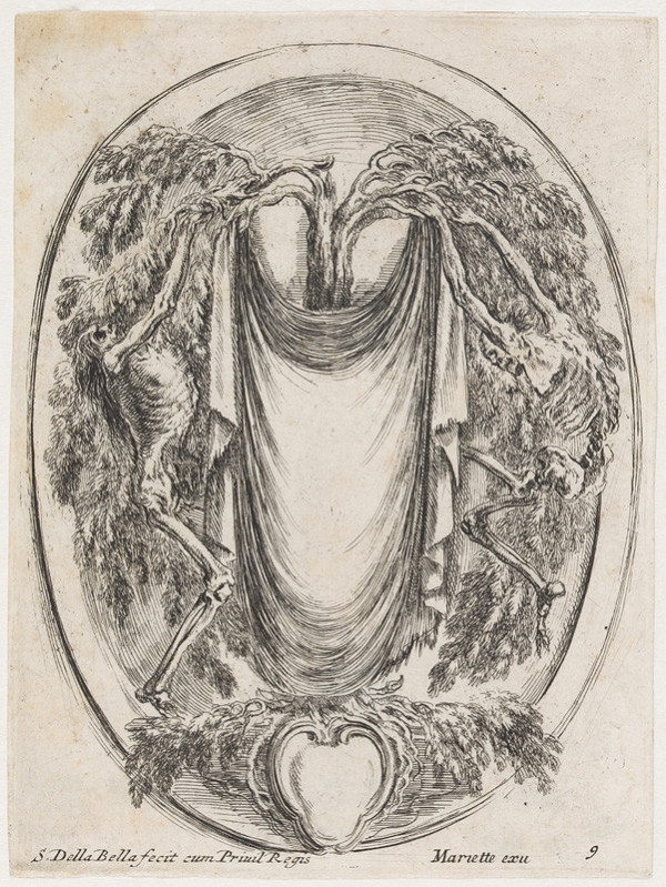 Stefano della Bella - engraver - Cartouche from the series Nouvelles inventions de Cartouches 