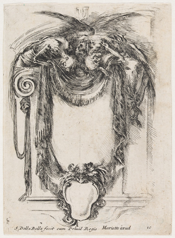 Stefano della Bella - engraver - Cartouche from the series Nouvelles inventions de Cartouches 