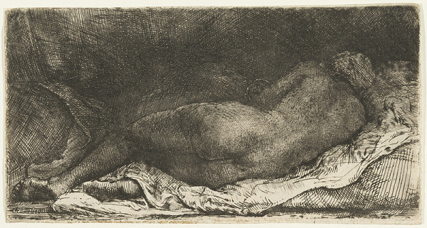 Rembrandt Harmenszoon van Rijn - Reclining Female Nude 