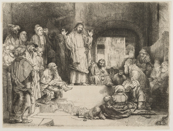 Rembrandt Harmenszoon van Rijn - Christ Preaching (“La Petite Tombe”) 