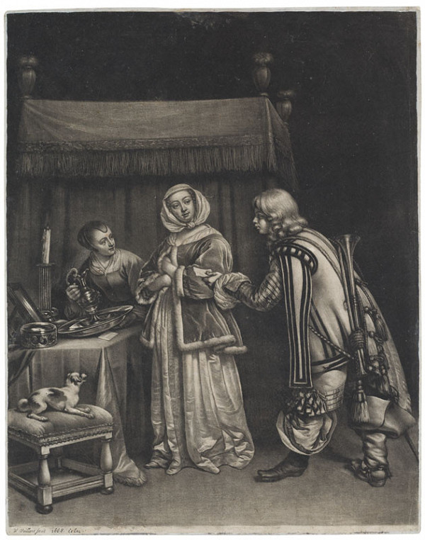 Wallerant Vaillant - engraver, Gerard ter Borch - inventor - “Refused Letter” 