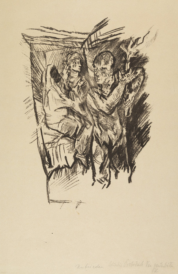 Oskar Kokoschka - At the Crossroads, from the cycle The Bound Columbus 