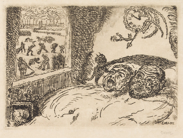 James Ensor - Sloth from the cycle The Deadly Sins 