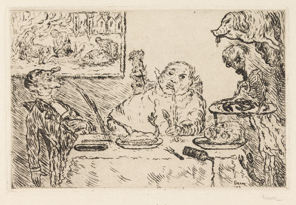 James Ensor - Gluttony from the cycle The Deadly Sins 