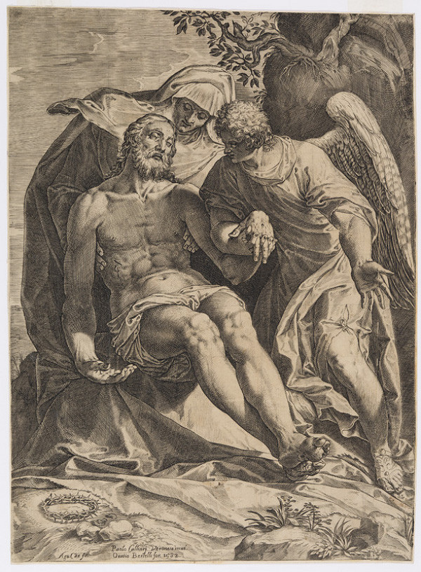 Agostino Carracci - engraver, Paolo Veronese - inventor - Pieta 
