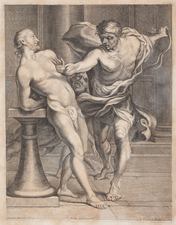 Benoit Thiboust - engraver, Carlo Maratta - inventor - The Flagellation 