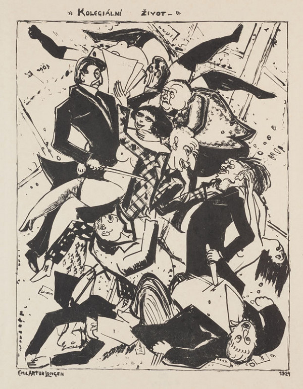 Emil Artur Pittermann-Longen - From the cycle „Behind the Curtain“ - Comradely Life 