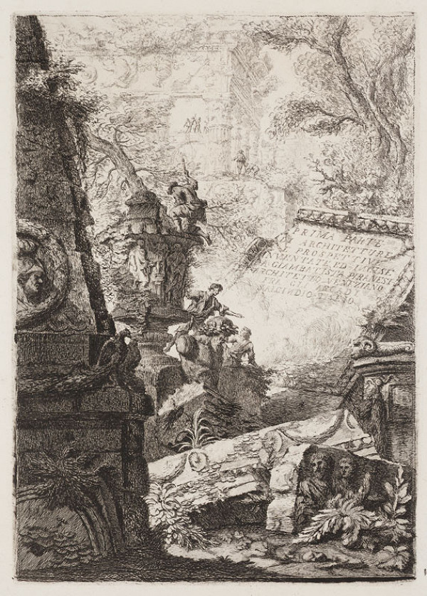 Giovanni Battista Piranesi - engraver - Title page (Prima Parte di Architetture e Prospettive) 