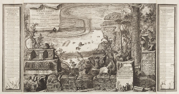 Giovanni Battista Piranesi - engraver - View of the Campus Martius, from Il Campo Marzio dell´Antica Roma 