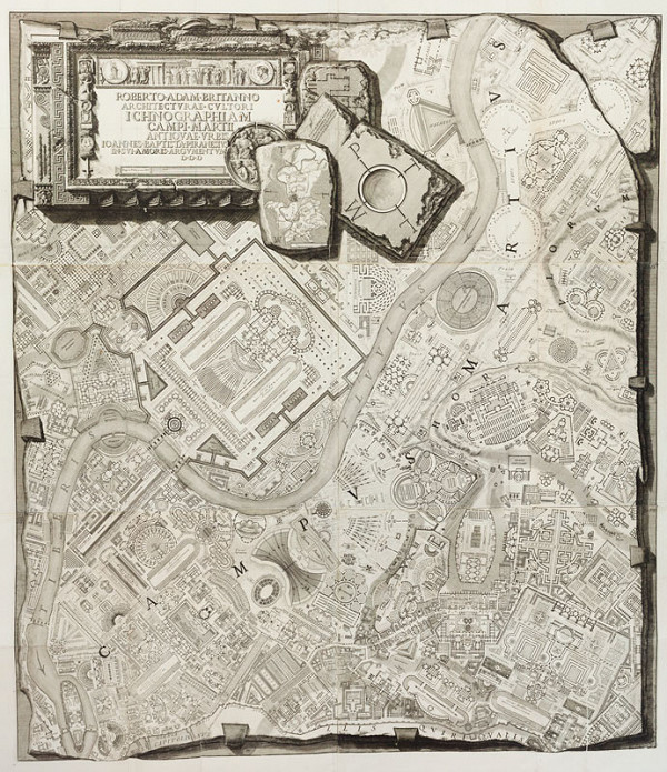 Giovanni Battista Piranesi - engraver - The large plan of the Campus Martius, Il Campo Marzio dell’antica Roma 