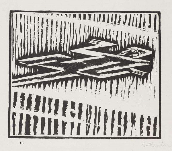 Otakar Kubín - La Misère Humaine. Album of Six Woodcuts 