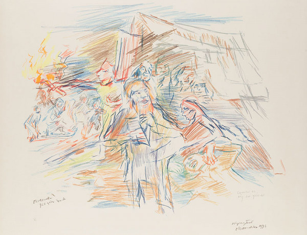 Oskar Kokoschka - Comenius and Brethren Fleeing the Country, from the cycle Comenius 