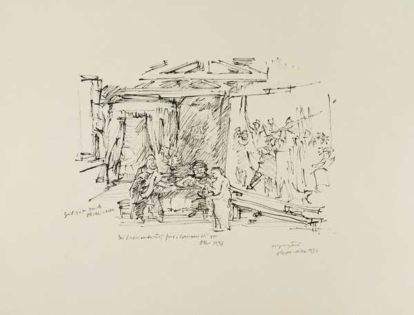 Oskar Kokoschka - Comenius in Rembrandt's Studio, 7th sheet from the cycle Comenius 