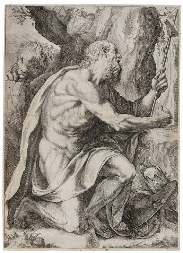 Agostino Carracci - engraver - St Jerome 