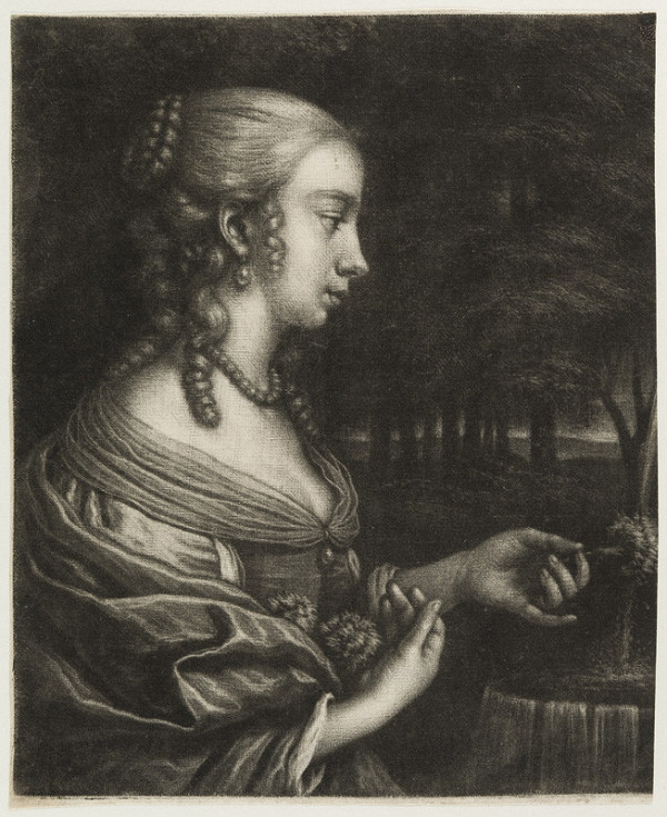 Wallerant Vaillant - engraver - Girl with Carnations 