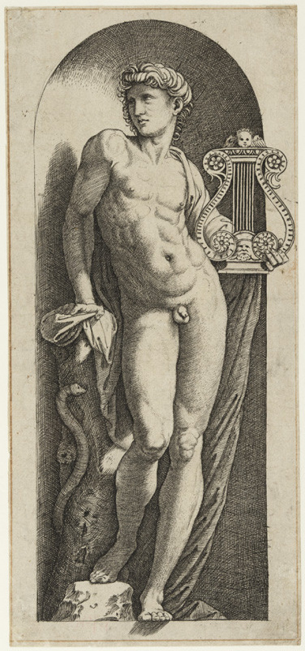 Marcantonio Raimondi - engraver, Raffael - inventor - Apollo 