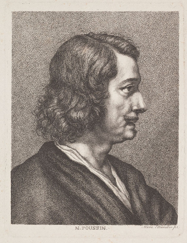 Maria Ellenrieder - engraver - Portrait of Nicolas Poussin 