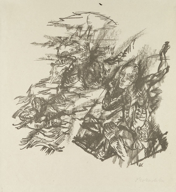 Oskar Kokoschka - Road to the Grave, from the cycle The Bound Columbus 