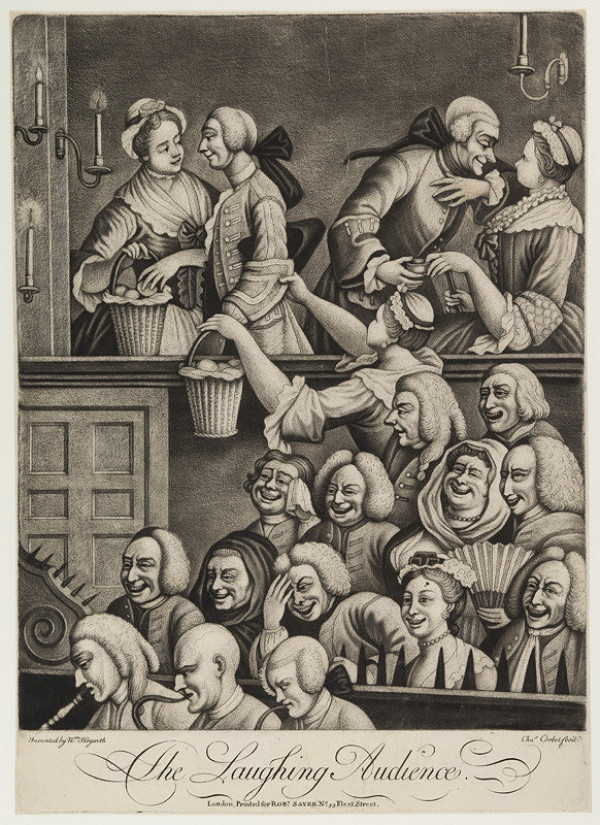 Charles Corbet - engraver, William Hogarth - inventor - The Laughing Audience 