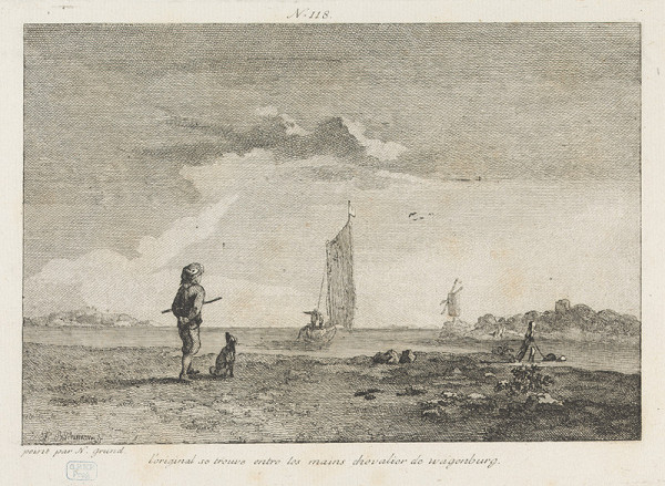 Jan Jiří Balzer - engraver, Norbert Grund - inventor - Man on the Shore 
