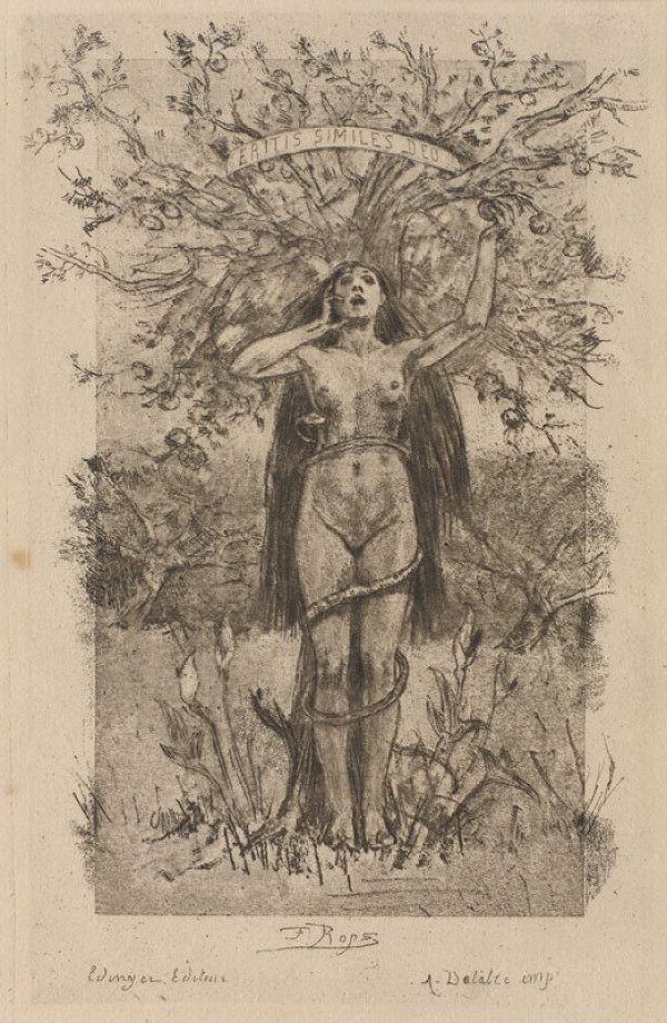 Felicien Rops - Eritis similes Deo (Eve) 