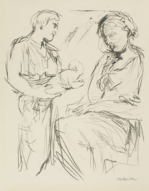 Oskar Kokoschka - Stele with Child, from the cycle Homage to Hellas 