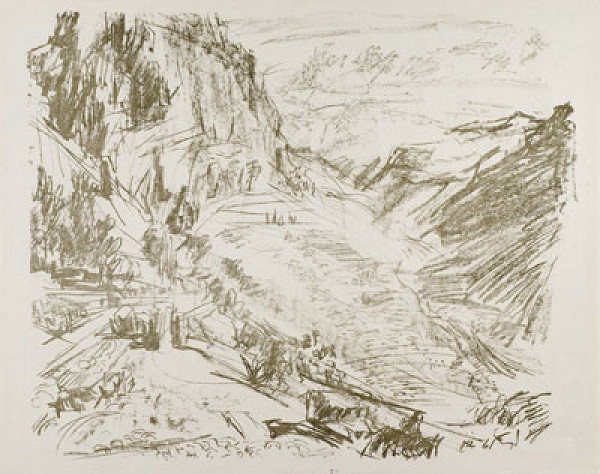 Oskar Kokoschka - engraver - Delphi II, from the cycle Homage to Hellas 