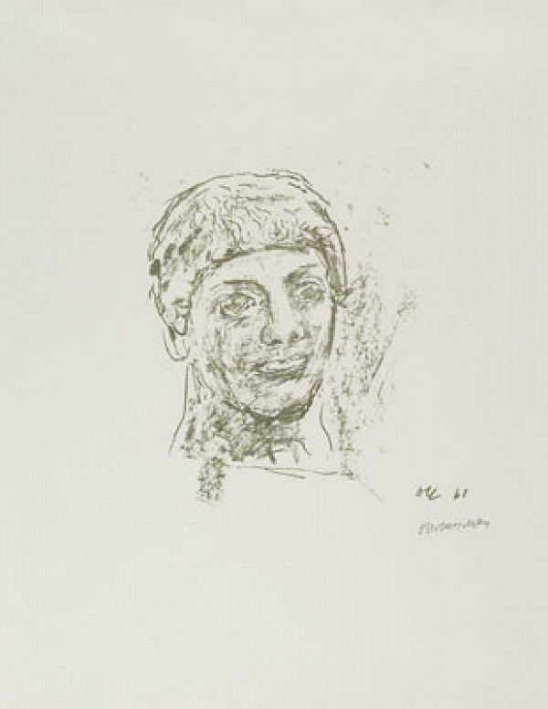 Oskar Kokoschka - engraver - Blonde-haired Ephebe, from the cycle Homage to Hellas 