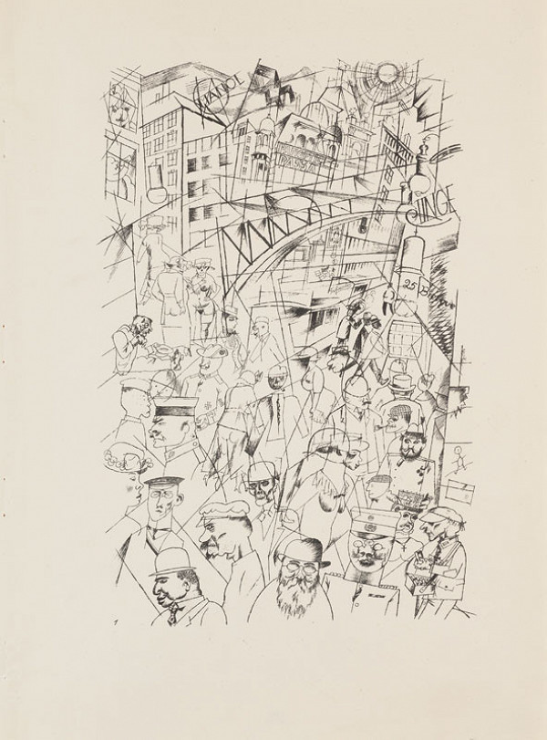 George Grosz - engraver, Malik Verlag Berlin - publisher - From the cycle „Ecce homo“ - 1. Friedrichstrasse 