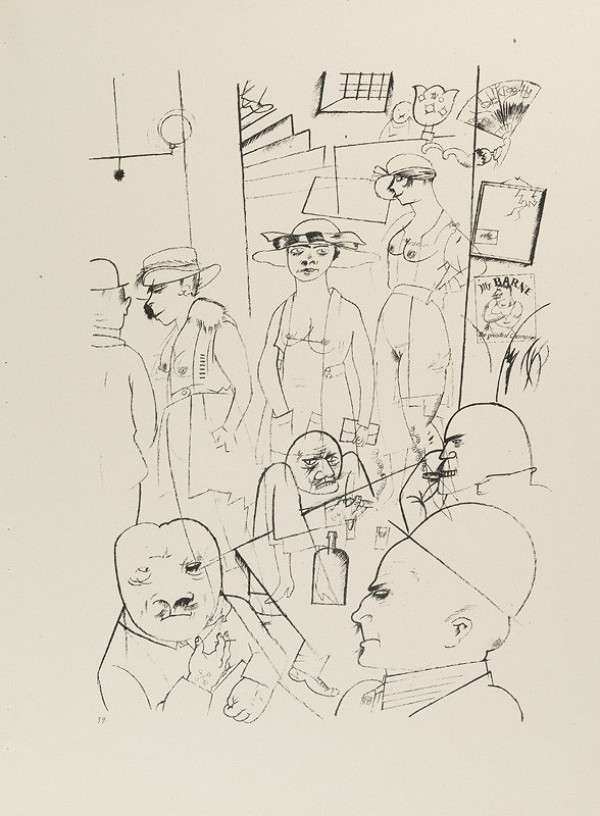 George Grosz - engraver, Malik Verlag Berlin - publisher - From the cycle „Ecce homo“ - 34. At Night 