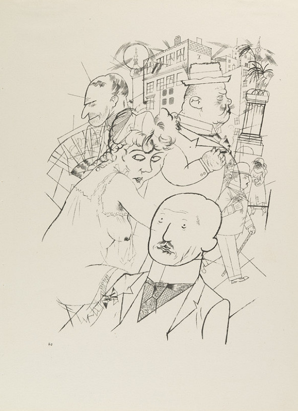 George Grosz - engraver, Malik Verlag Berlin - publisher - From the cycle „Ecce homo“ - 40. Dr. Huelsenbeck at the End of his Road 