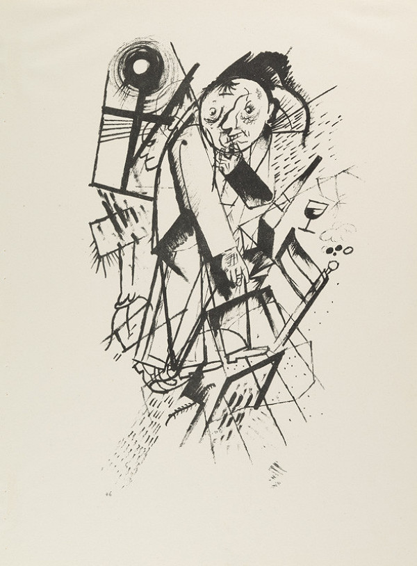 George Grosz - engraver, Malik Verlag Berlin - publisher - From the cycle „Ecce homo“ - 46. Dedicated to F. Jung 