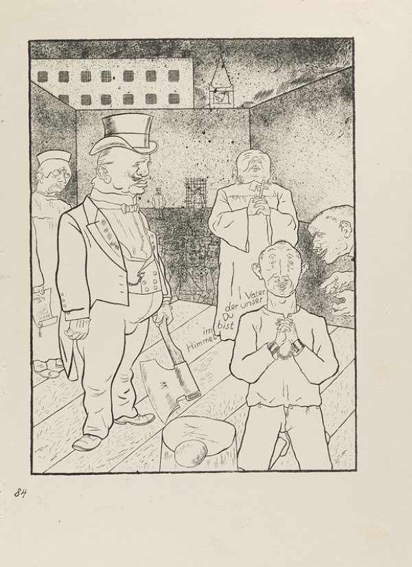 George Grosz - engraver, Malik Verlag Berlin - publisher - From the cycle „Ecce homo“ - 84. Lord’s Prayer 