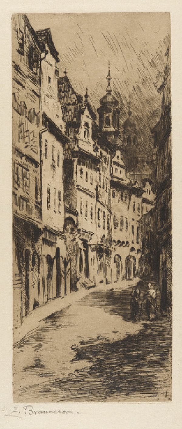 Zdeňka Braunerová - engraver - Platnéřská Lane 