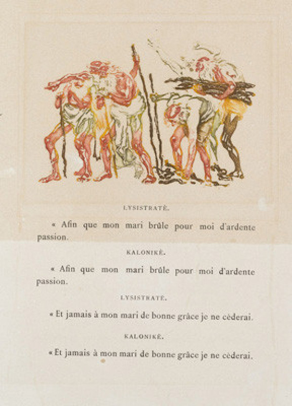 František Kupka - engraver, Blairot - publisher - Lysistrata, Men's Choir 