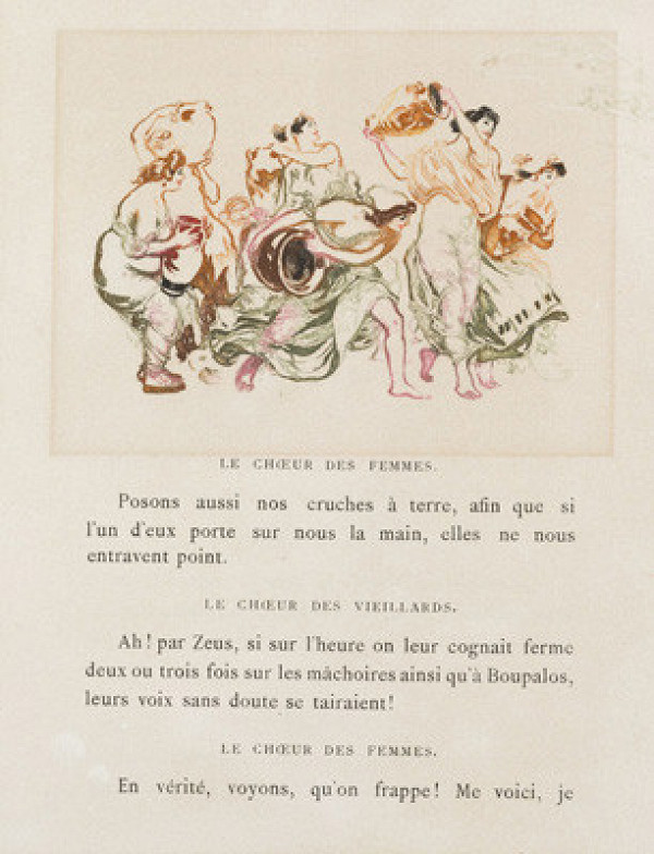 František Kupka - engraver, Blairot - publisher - Lysistrata, Choir of Women with Jugs 