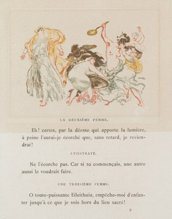 František Kupka - engraver, Blairot - publisher - Lysistrata and Women at Fight 