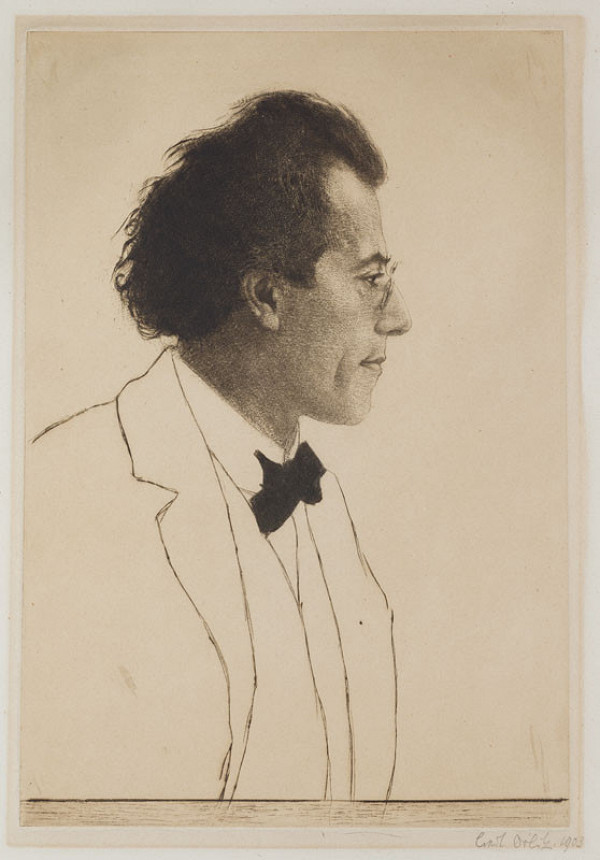 Emil Orlik - Composer and Conductor Gustav Mahler 