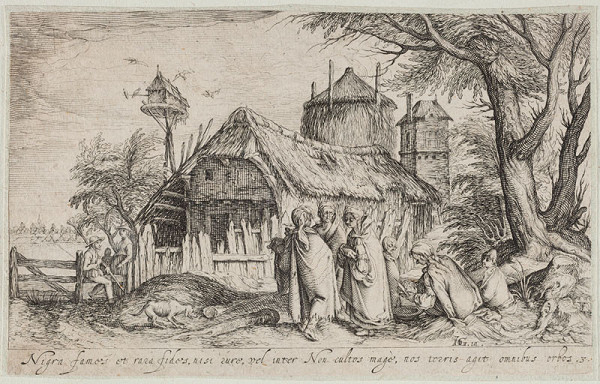 Andreas Stock - engraver, Jacques de Gheyn II. - designer - Landscape with Gypsies 