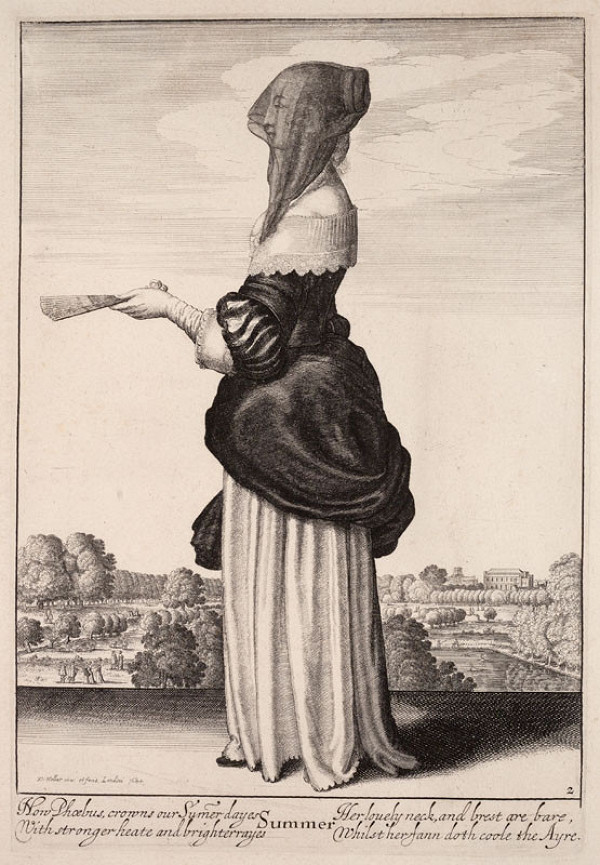 Wenceslaus Hollar - engraver - Summer From the cycle The Four Seasons as Full-Length Female Figures 
