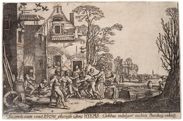 Wenceslaus Hollar - engraver, Jan van de Velde - inventor - Winter from the cycle The Four Seasons 