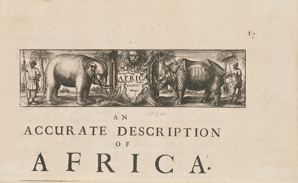 Wenceslaus Hollar - engraver - Vignette for the introductory essay of John Ogilby’s „Africa“, with a map of Africa 