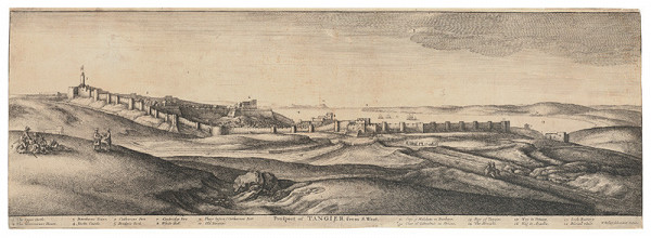 Václav Hollar - engraver - View of Tangier from the South-West from the Prospects of Tangier 