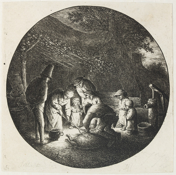 Adriaen van Ostade - engraver - The Pigkillers 