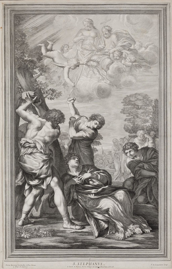 François Louvemont - engraver, Pietro da Cortona - inventor - The Martyrdom of St Stephen 