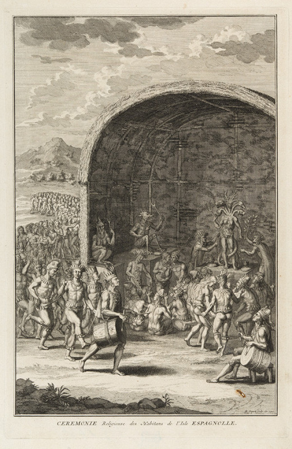 Bernard Picart - engraver - Religious Ceremony of the Inhabitants of Hispaniola, West Indies 