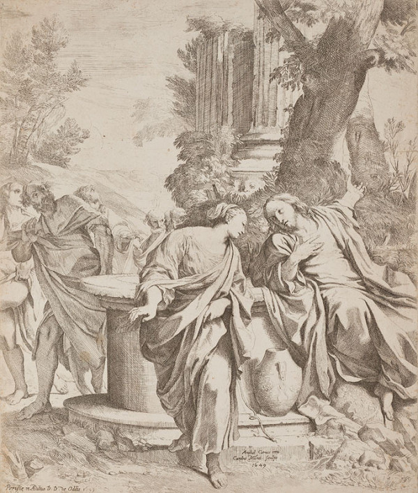 Carlo Maratta - engraver, Annibale Carracci - inventor - Christ and the Samaritan Woman 