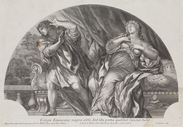 François Spierre - engraver, Pietro da Cortona - inventor - The Innocence of Crispus 